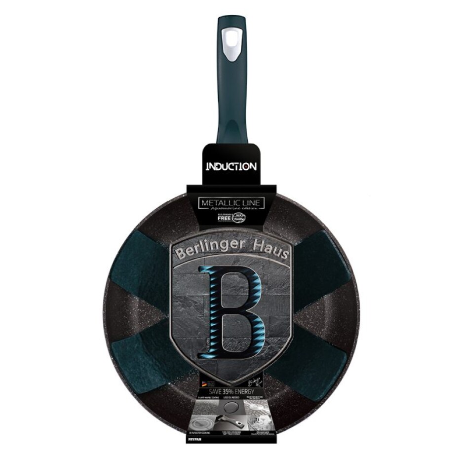 BERLINGERHAUS Pánev s mramorovým povrchem 28 cm Aquamarine Metallic Line BH-1872 - main (0)