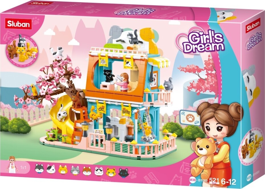 Sluban Girls Dream M38-B1089 Dům s devíti kočičkami - main (0)