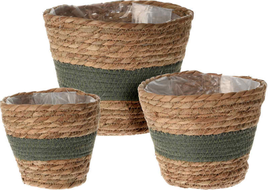 PROGARDEN Květináč pletený sada 3 ks 23 / 19 / 15 cm KO-430000940 - main (0)