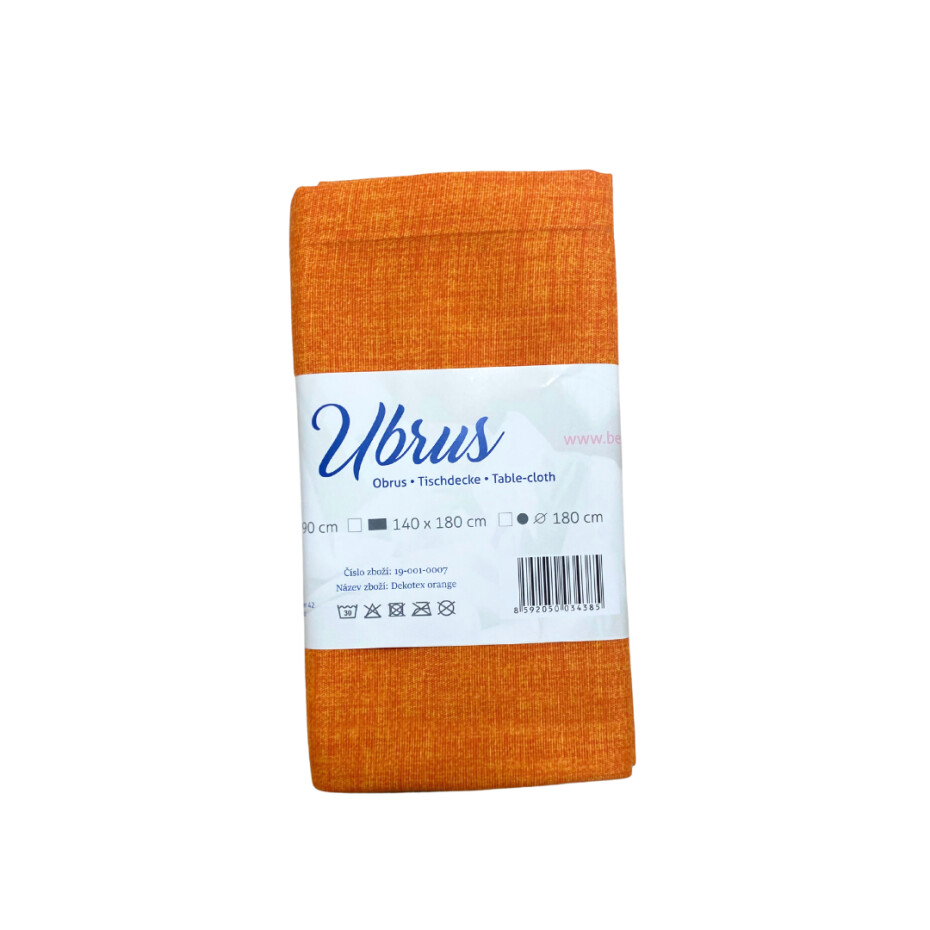B.E.S. - Petrovice, s.r.o. Ubrus DEKOTEX - oranžový Rozměr: 140 x 180 - main (1)