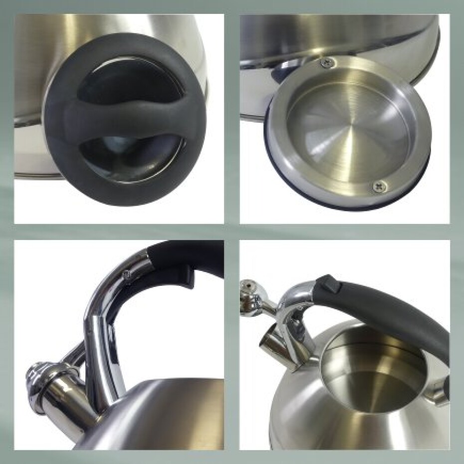 KELA Konvice pískací VARUS, nerez 3 l, bílá KL-11657 - main (3)