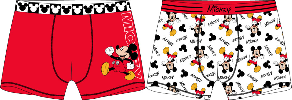 Mickey Mouse - licence Chlapecké boxerky - Mickey Mouse 5233A384, bílá / červená Barva: Mix barev, Velikost: 122-128 - main (0)