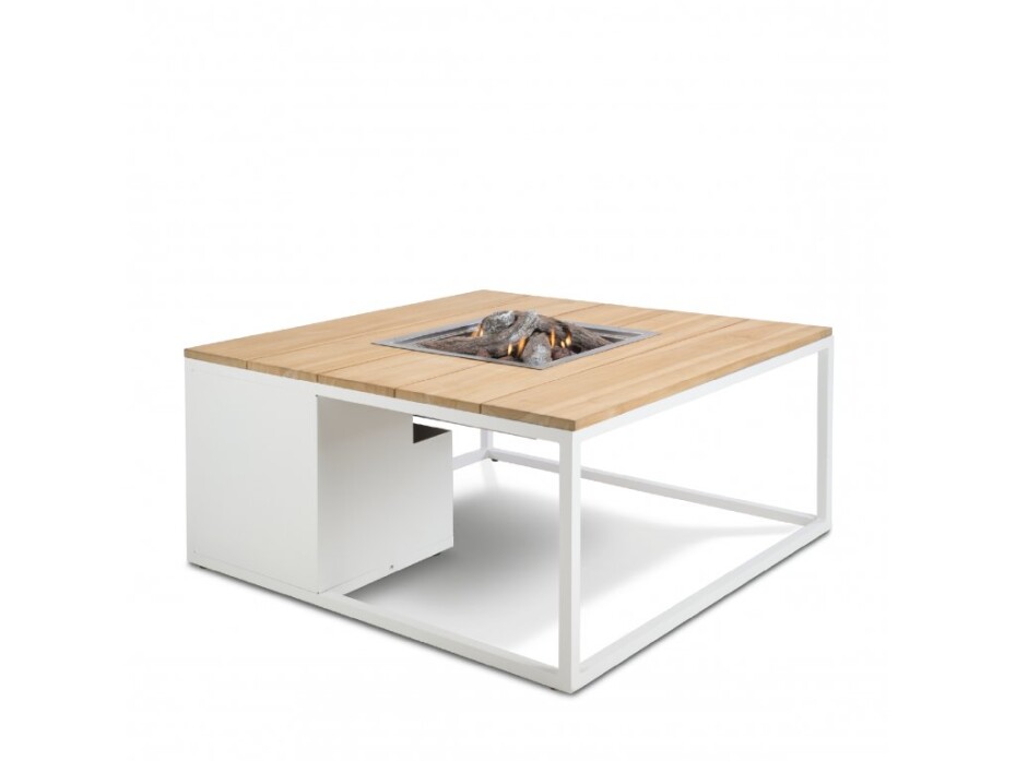 Krbový plynový stůl Cosiloft 100 bílý rám / deska teak COSI - main (1)