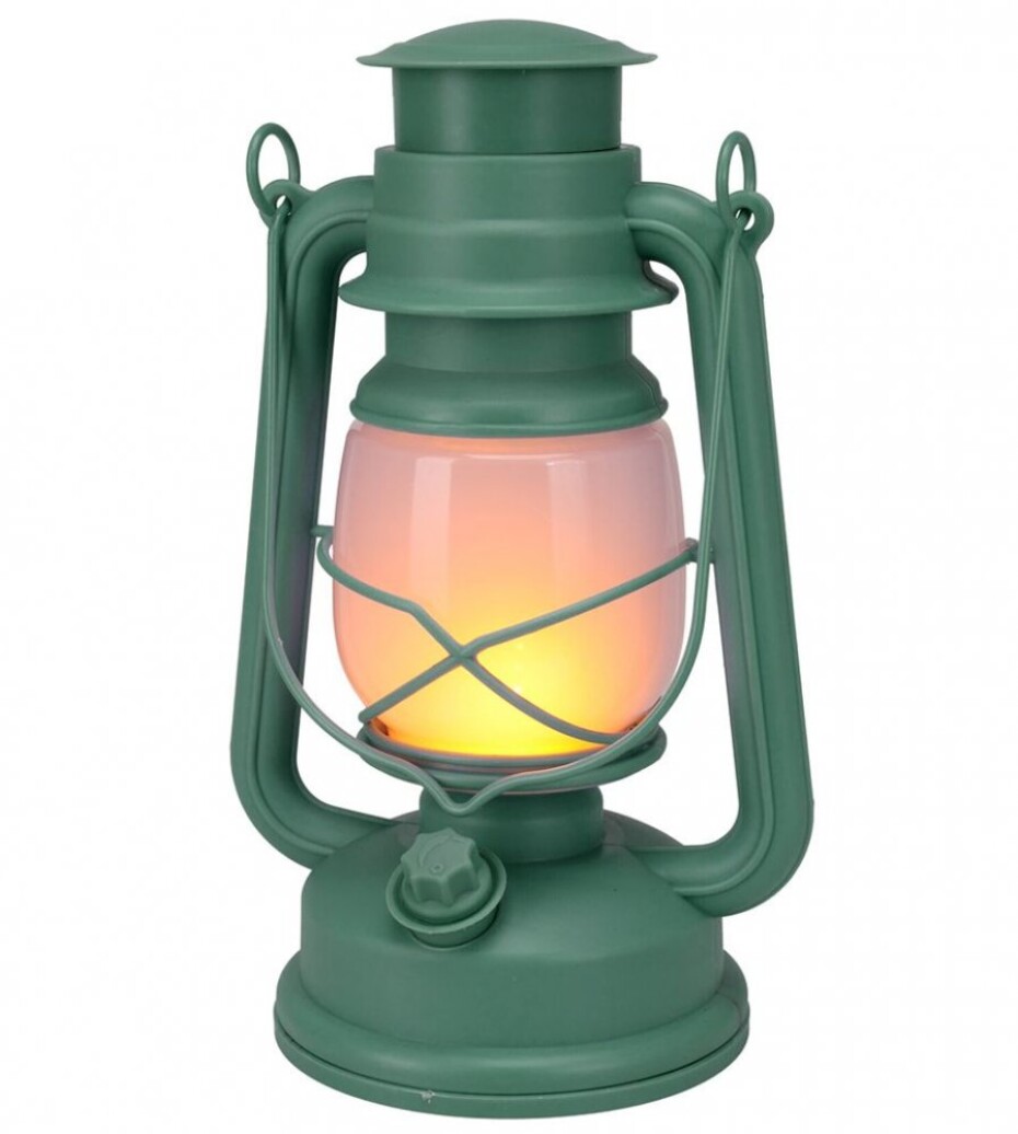 PROGARDEN Lucerna s LED plamenem 24 cm zelená KO-CX2000500zele - main (0)