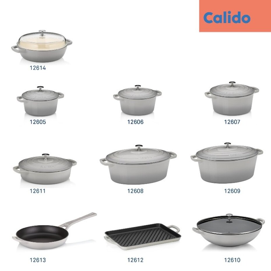 KELA Pekáč litinový s poklicí CALIDO 36x29cm šedá KL-12609 - main (8)