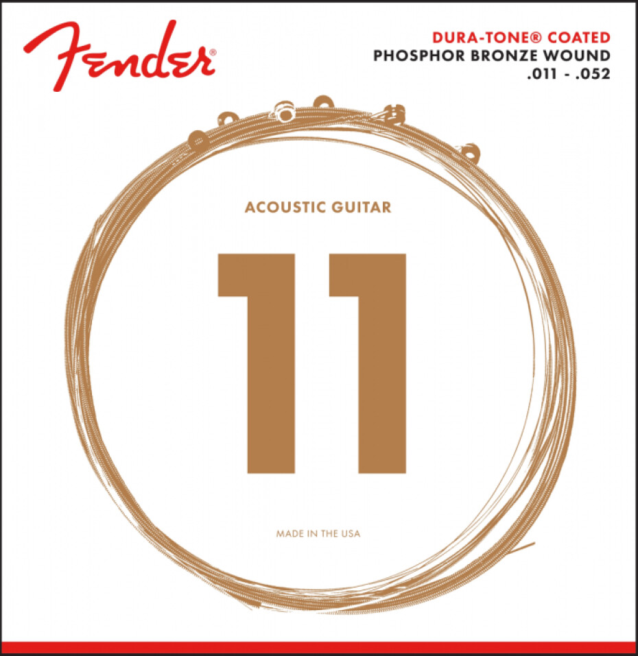 Fender 860CL Phosphor Bronze Dura Tone Coated 11-52 - main (0)