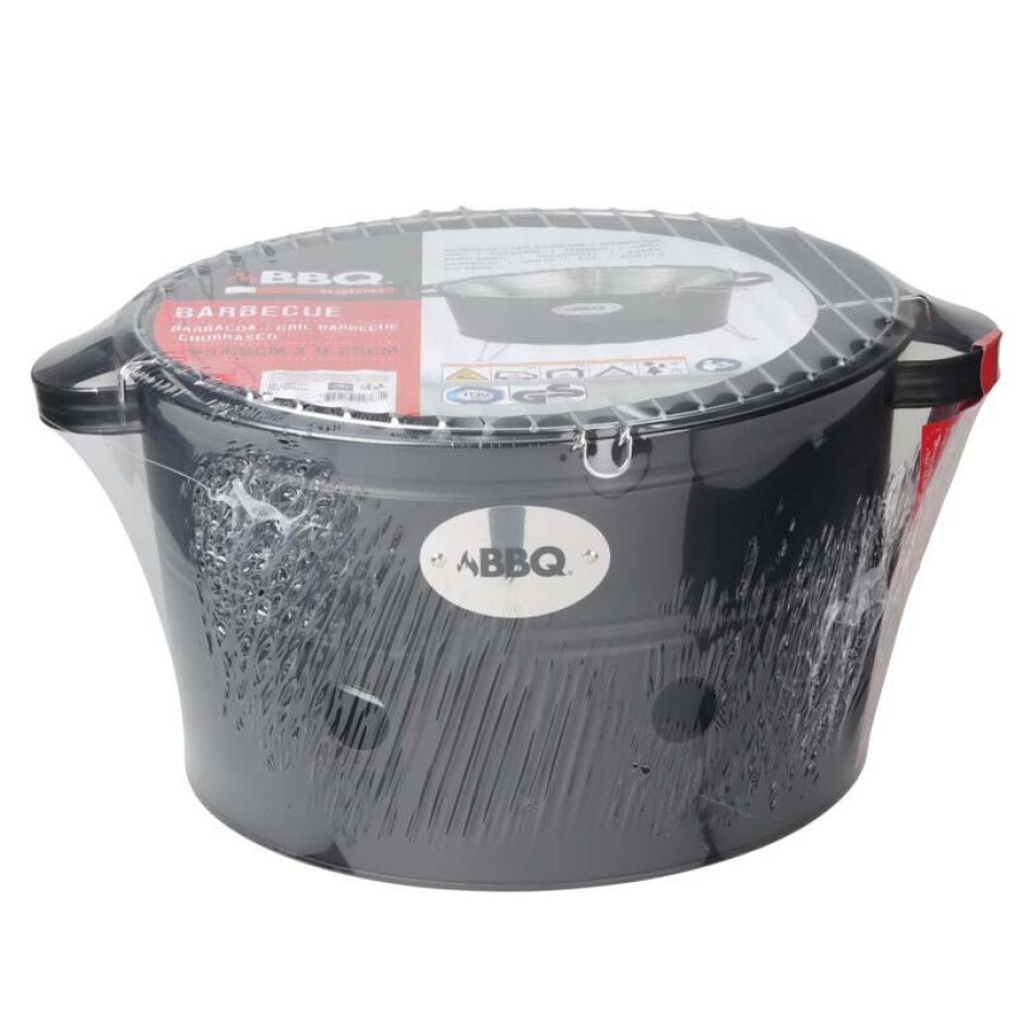 PROGARDEN Gril na dřevěné uhlí přenosný 34 cm černá KO-C83000240 - main (1)