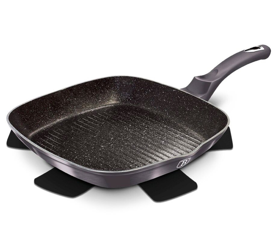 BERLINGERHAUS Pánev grilovací s mramorovým povrchem 28 cm Carbon PRO Line BH-6901 - main (5)