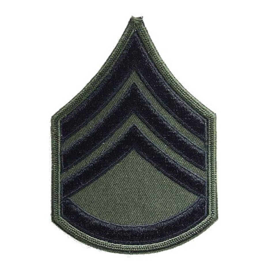 Nášivka: Hodnost US ARMY rukávová Staff Sergeant olivová | černá - main (0)
