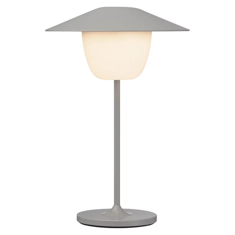 Přenosná stolní lampa ANI MINI 21 cm, LED, satelitní šedá, hliník, Blomus - main (5)