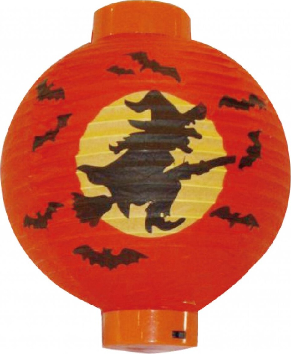 Lampion 20 cm na baterie čarodějnice/halloween - main (0)
