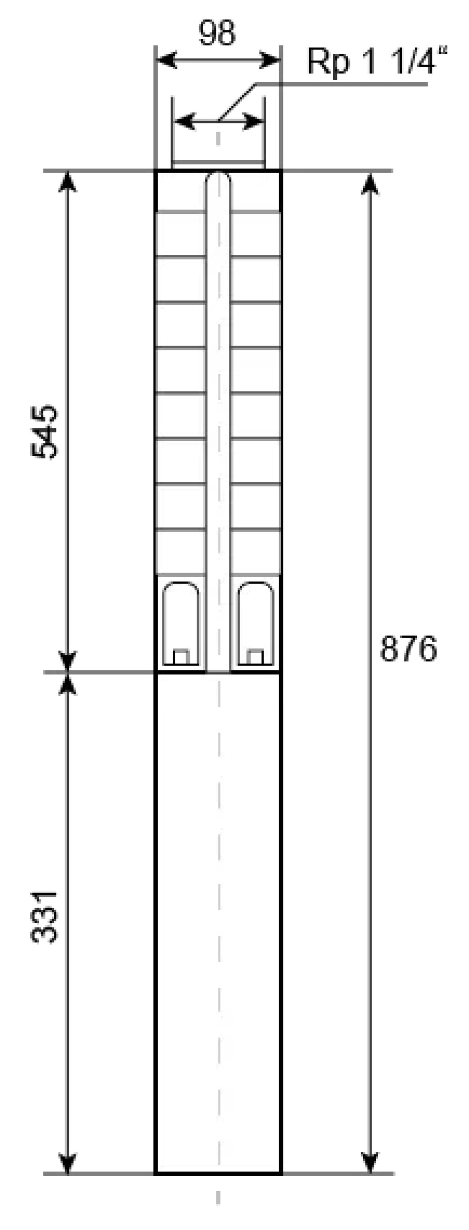 Ponorné čerpadlo EVAK V4S-1M18, 230V, 0,55kW, 2m kabelu - main (2)
