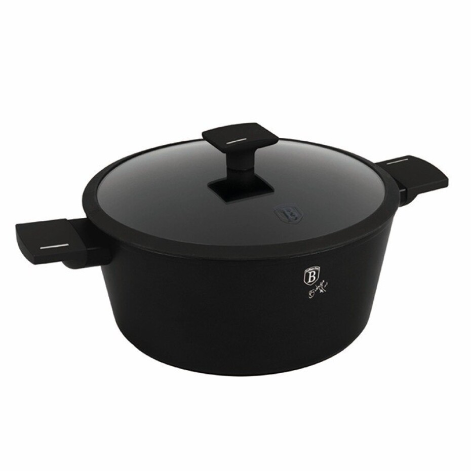 BERLINGERHAUS Kastrol s titanovým povrchem a poklicí 28 cm Matte Black Collection BH-8189 - main (0)