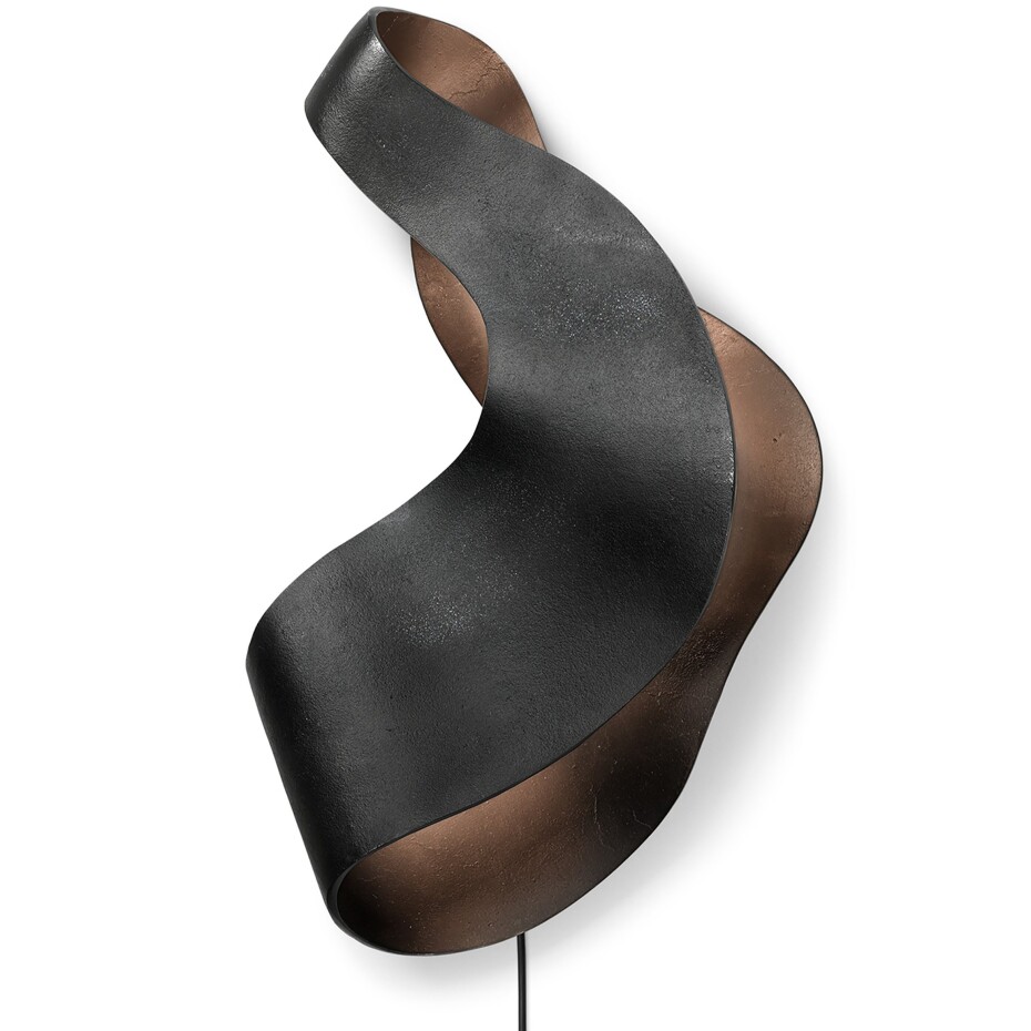 Nástěnná lampa OYSTER 60 cm, černá, hliník, ferm LIVING - main (3)