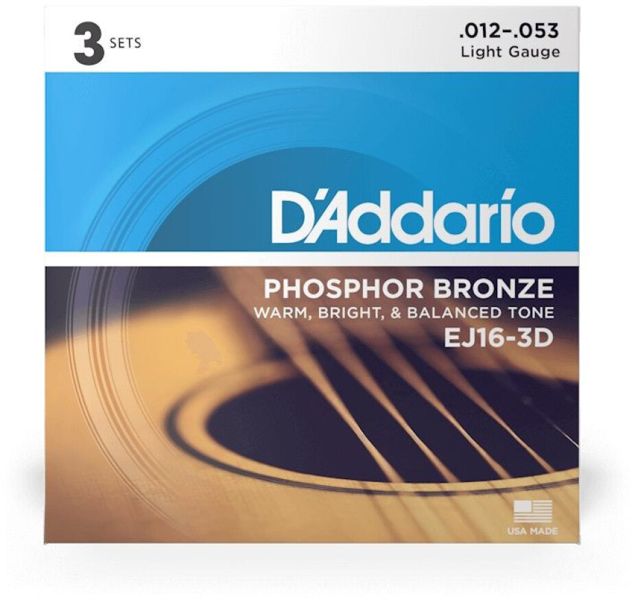 D'Addario EJ16-3D Phosphor Bronze Light .012 - .053 - 3ks - main (0)
