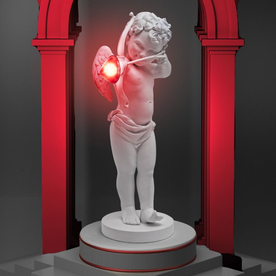 Stolní lampa CUPID 63 cm, bílá, pryskyřice, Seletti - main (1)