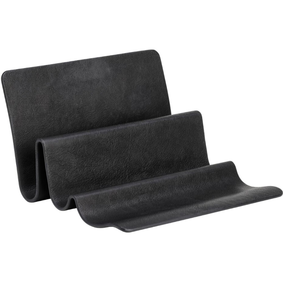 Stolní organizér WAVE 18 cm, černá, kov/kůže, Fritz Hansen - main (0)