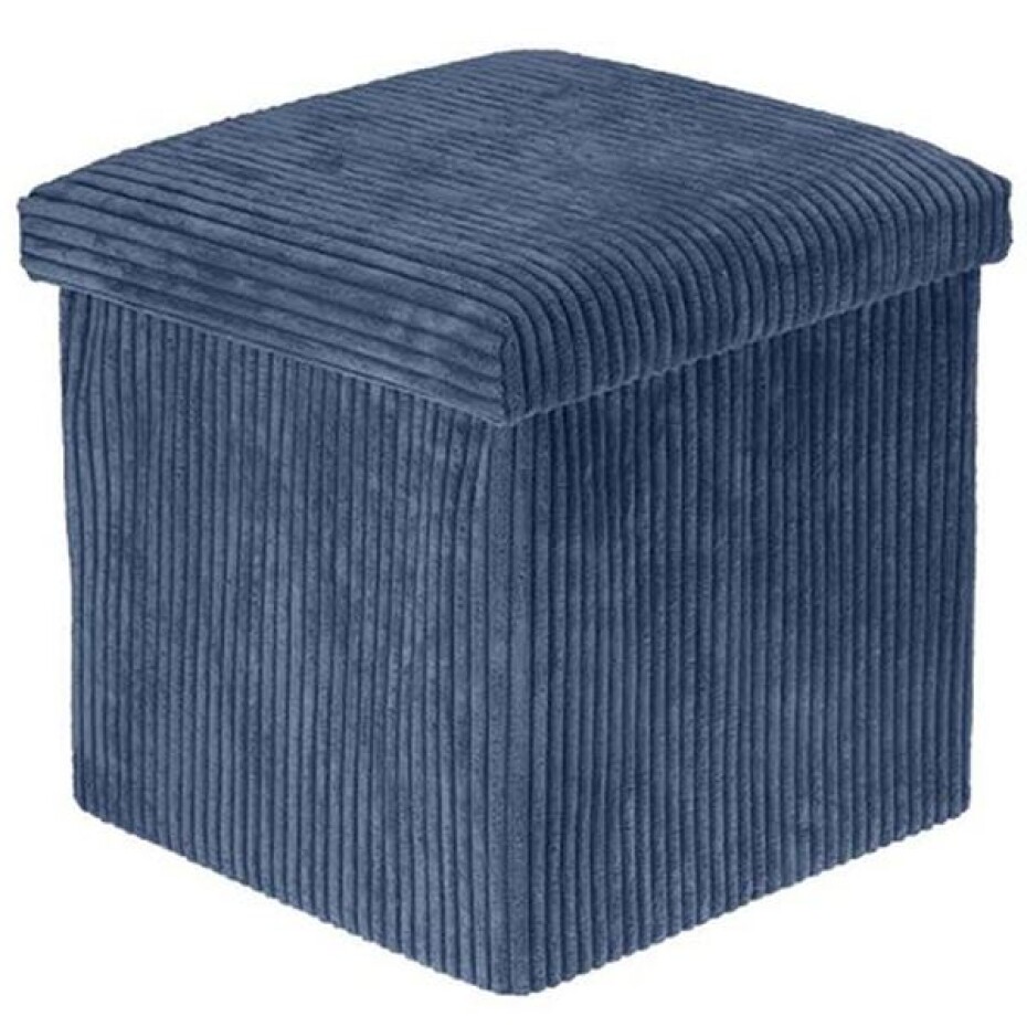 HOMESTYLING Taburet s úložným prostorem 38 x 38 x 38 cm modrá KO-170490550modr - main (0)
