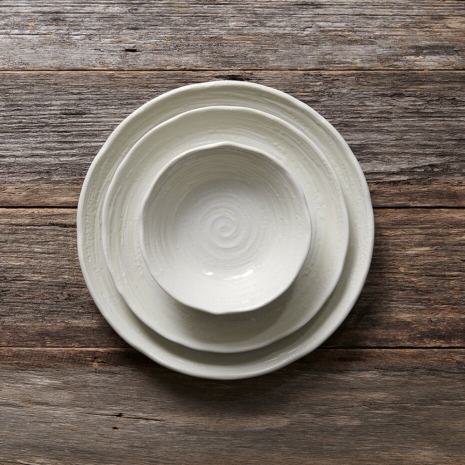 Předkrmový talíř WHITE SPIRAL 21,5 cm, bílá, MIJ - main (2)