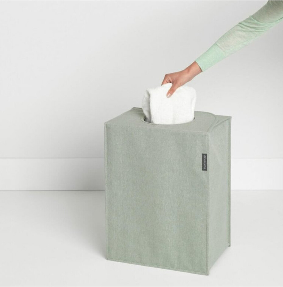 Taška na prádlo 55 l, tmavě zelená melírová, látka, Brabantia - main (4)