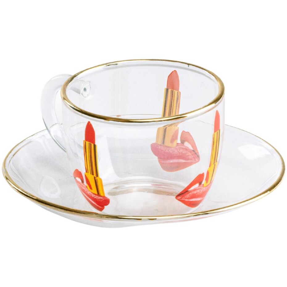 Šálek na espresso TOILETPAPER TONGUE 110 ml, s podšálkem, Seletti - main (3)