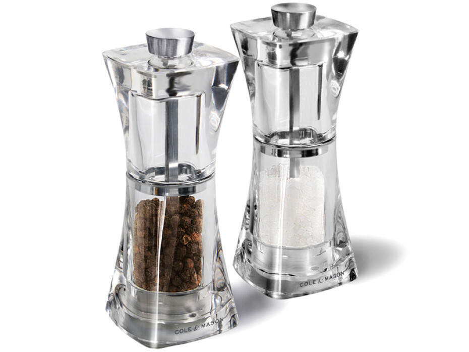 Sada mlýnků na sůl a pepř CRYSTAL 125 mm, sada 2 ks, COLE & MASON - main (0)