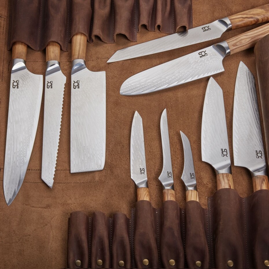 Nůž na zeleninu SOK OLIVE SUNSHINE DAMASCUS 17 cm, Dellinger - main (4)