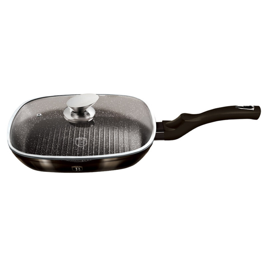 BERLINGERHAUS Pánev grilovací s poklicí 28 cm Shiny Black Collection BH-6612 - main (0)