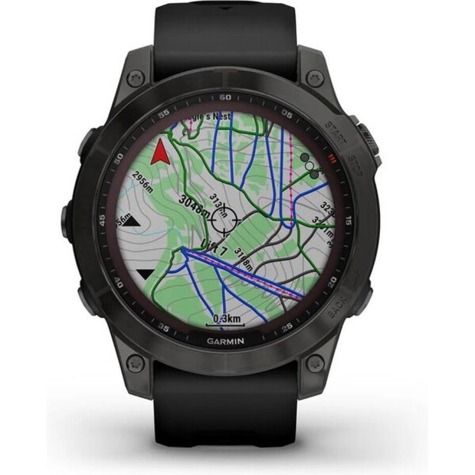 Garmin Fenix 7 Sapphire Solar Edition Grey DLC Titanium / Black Band - main (3)