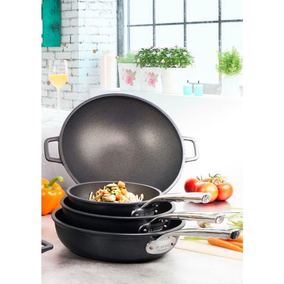 Pánev na soté CHOC EXTREME 28 cm, nepřilnavá, s nerezovou rukojetí, de Buyer - main (3)