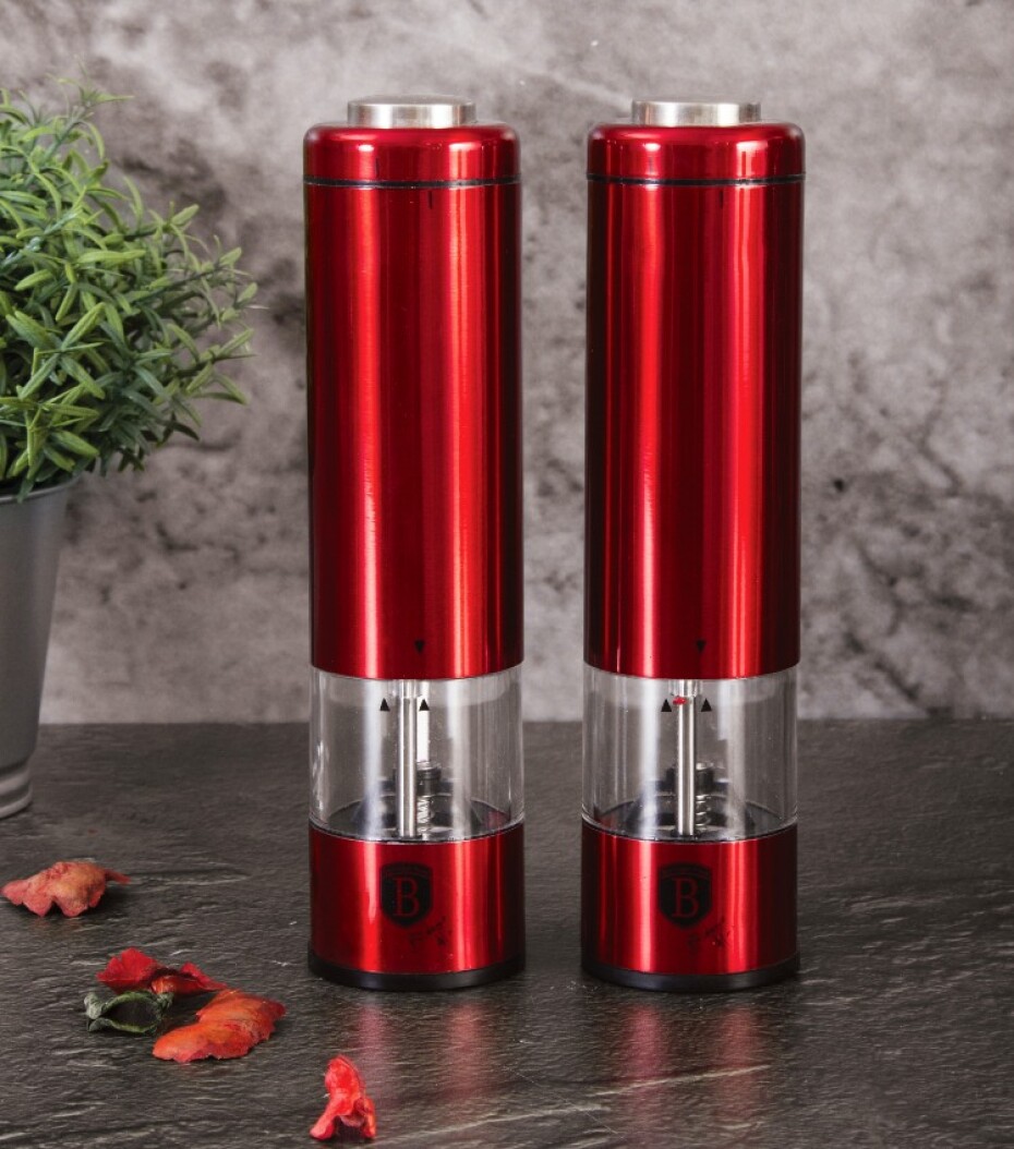BERLINGERHAUS Mlýnek na pepř a sůl elektrický Burgundy Metallic Line BH-1907 - main (5)