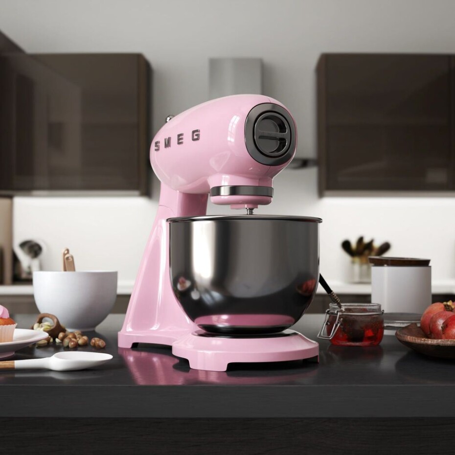 Kuchyňský robot SMF03PKEU, pastelově růžová, SMEG - main (1)