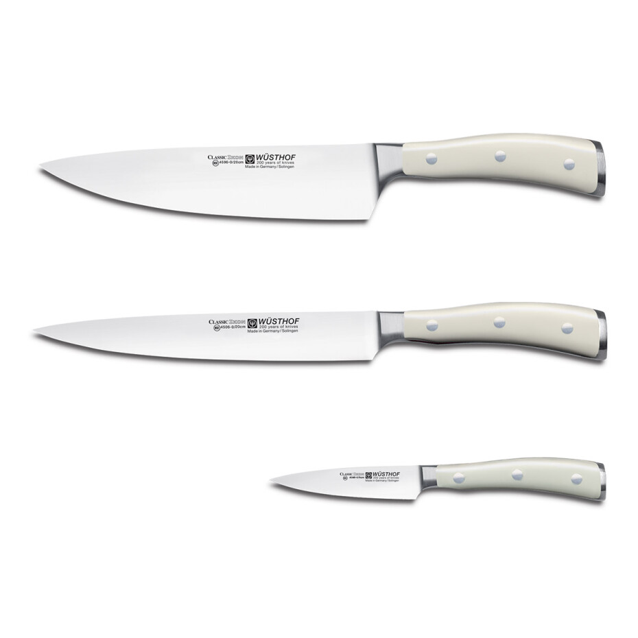Sada nožů CLASSIC IKON CREME, sada 3 ks, WÜSTHOF - main (1)