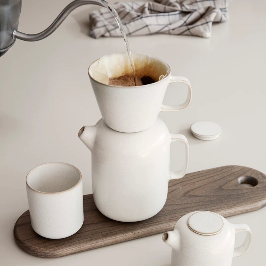 Konvice na přípravu kávy SEKKI 1 l, krémová, kamenina, ferm LIVING - main (1)