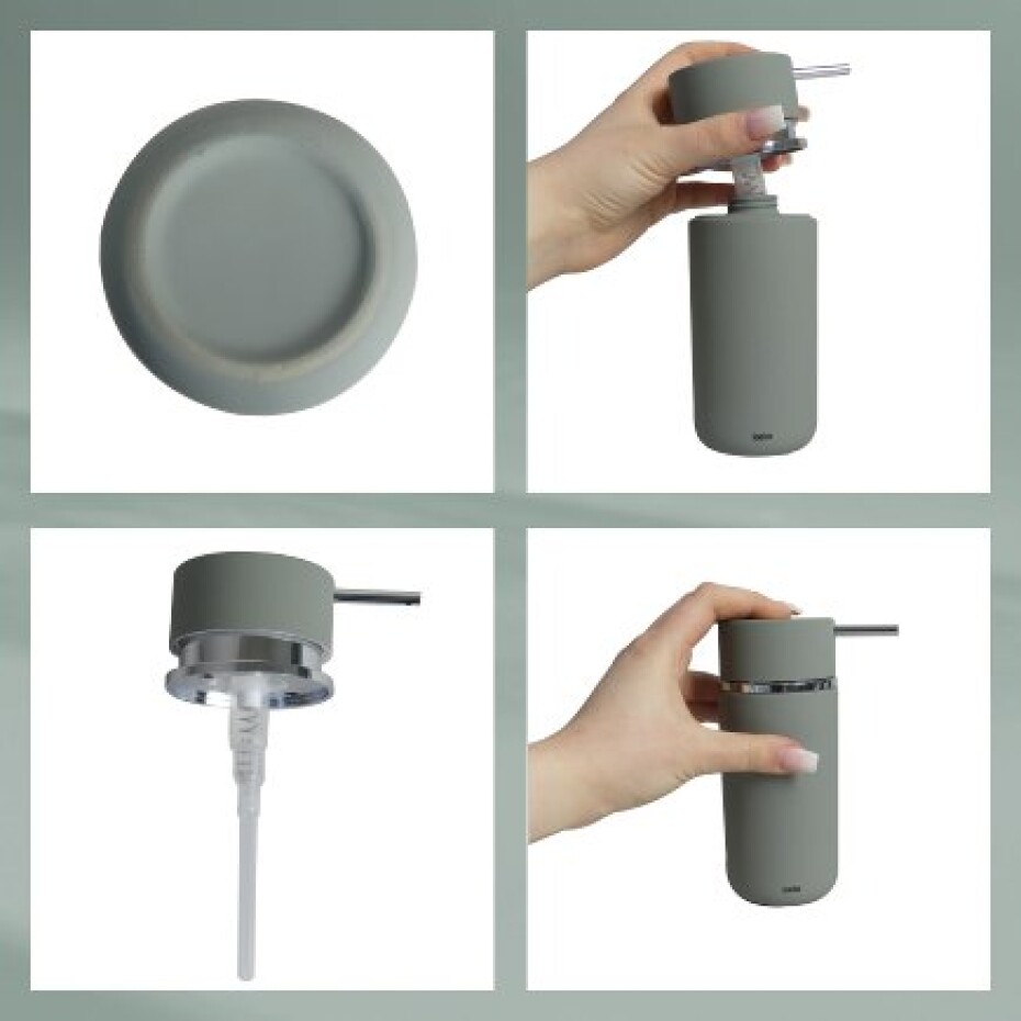 KELA Dávkovač mýdla Na keramickou kouřově modrou 16,5 cm 6,5 cm 300,0 ml KL-23755 - main (3)