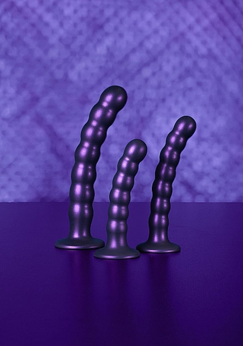 Ouch! Beaded Silicone G-Spot Dildo - main (2)