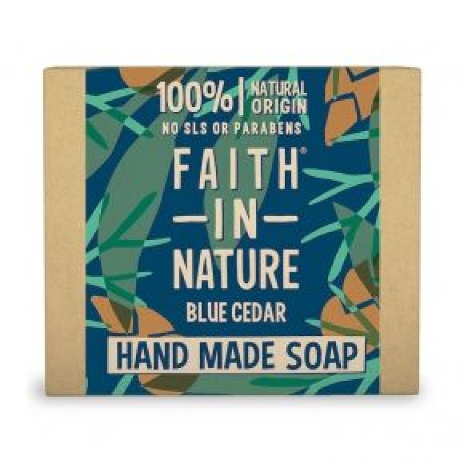 Faith For Men Tuhé mýdlo Modrý cedr 100g - main (0)