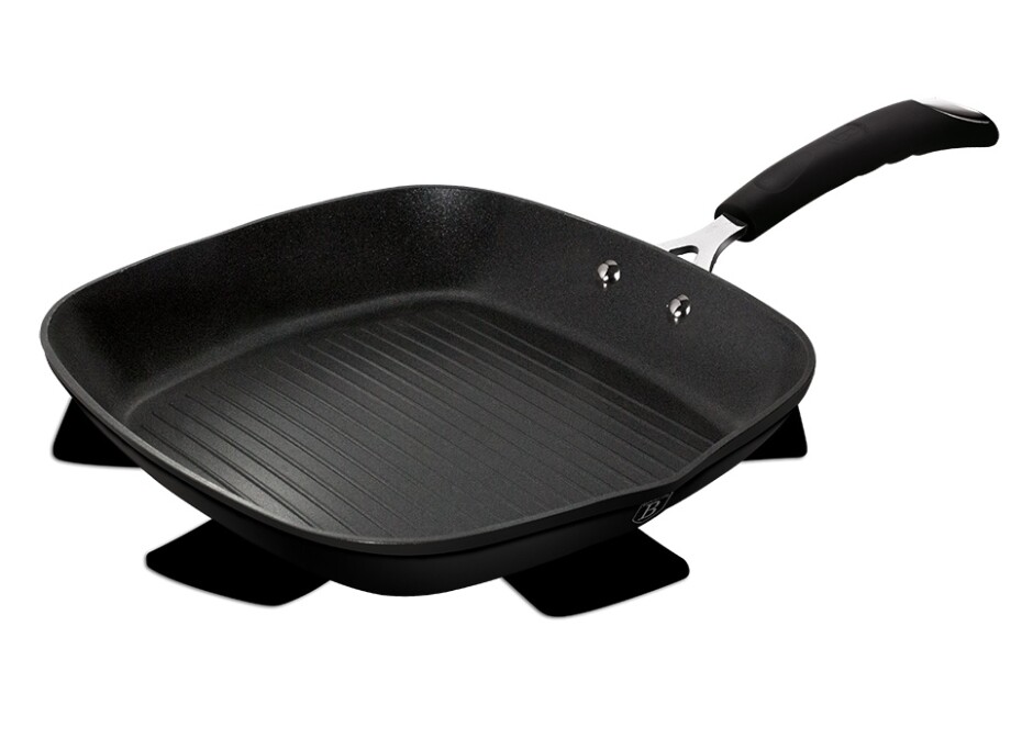 BERLINGERHAUS Pánev grilovací s titanovým povrchem 28 cm Black Professional Line BH-6127 - main (2)