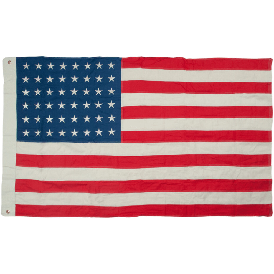 Vlajka: USA [šitá, vintage styl, 48 hvězd] - main (0)