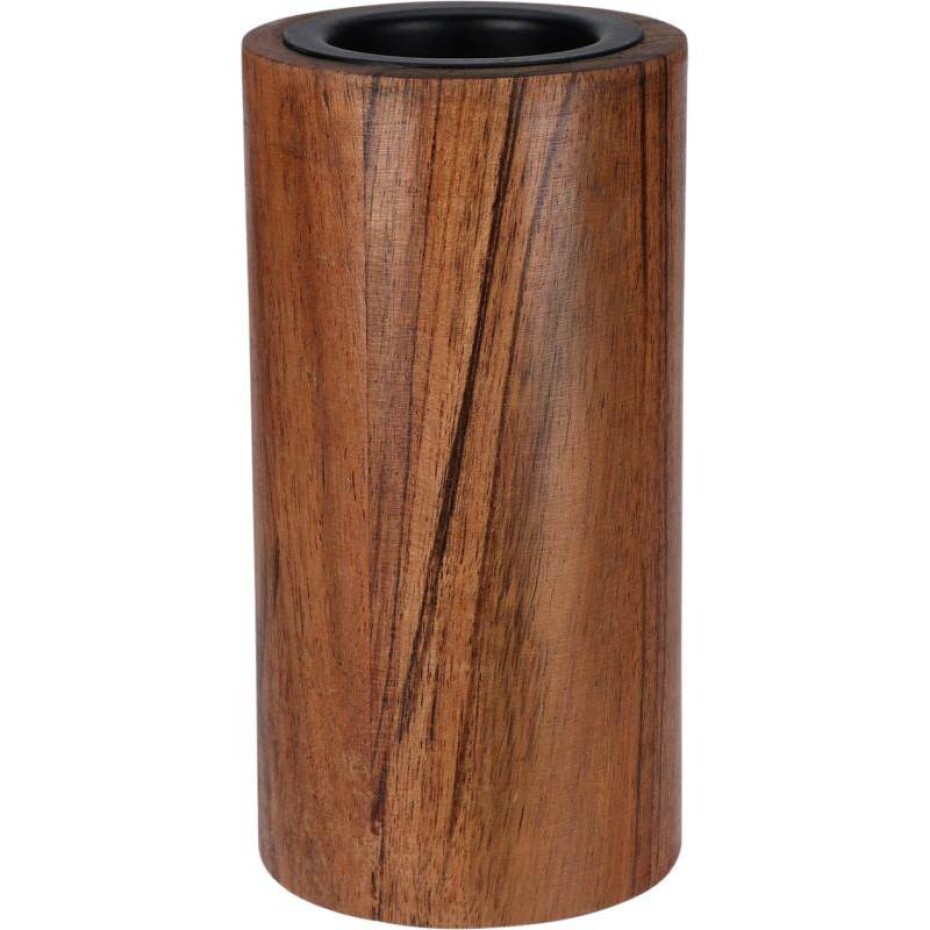 HOMESTYLING Svícen na čajovou svíčku pr. 6 x 14 cm dřevěný KO-A93000400 - main (0)