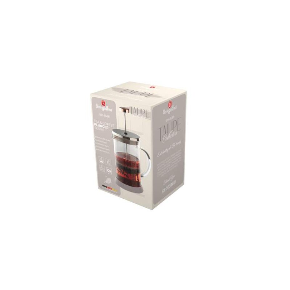 BERLINGERHAUS Konvice na čaj a kávu French press 600 ml Taupe Collection BH-8588 - main (6)