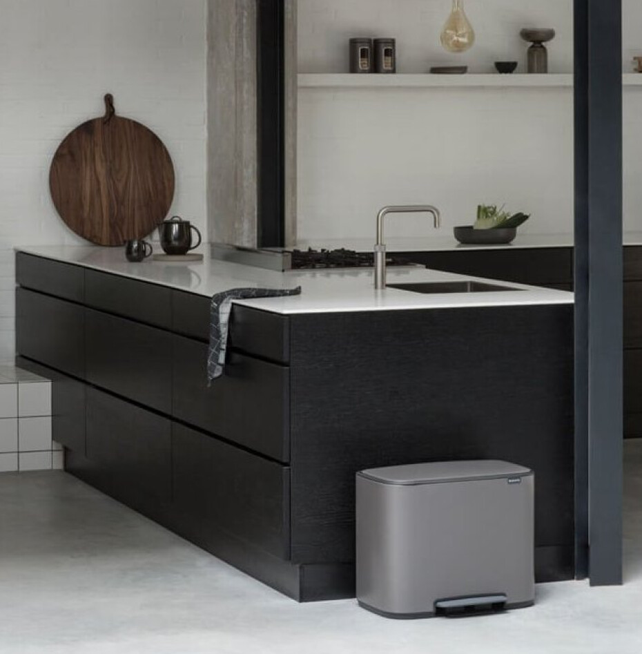 Pedálový odpadkový koš BO 3 x 11 l, platinová, Brabantia - main (12)
