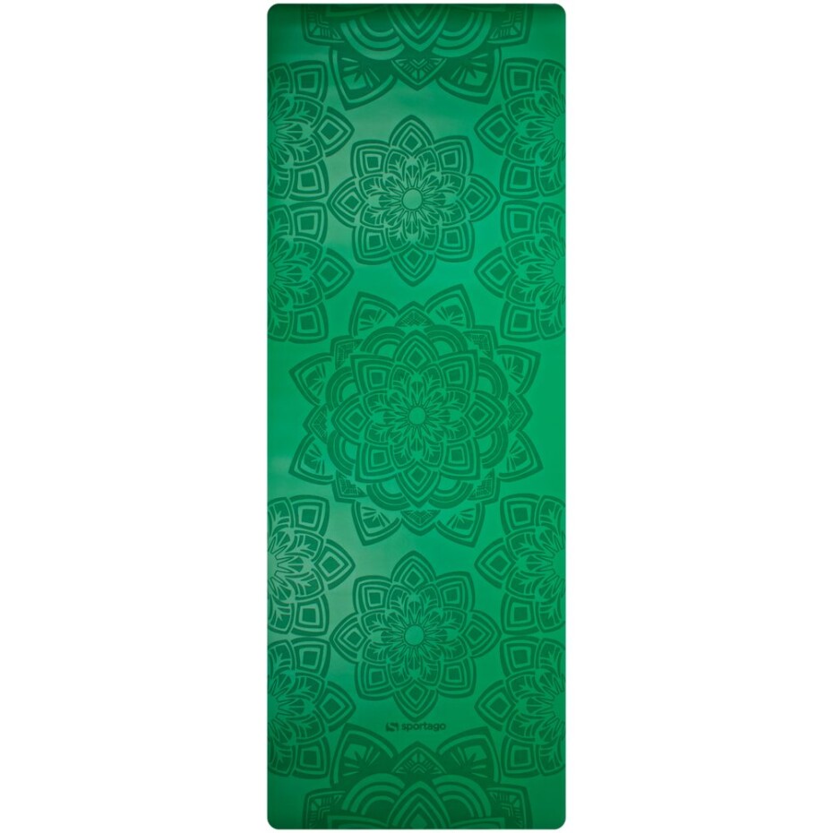 Gumová jóga podložka Sportago Šánti 183x66 cm - zelená - 3 mm - main (8)