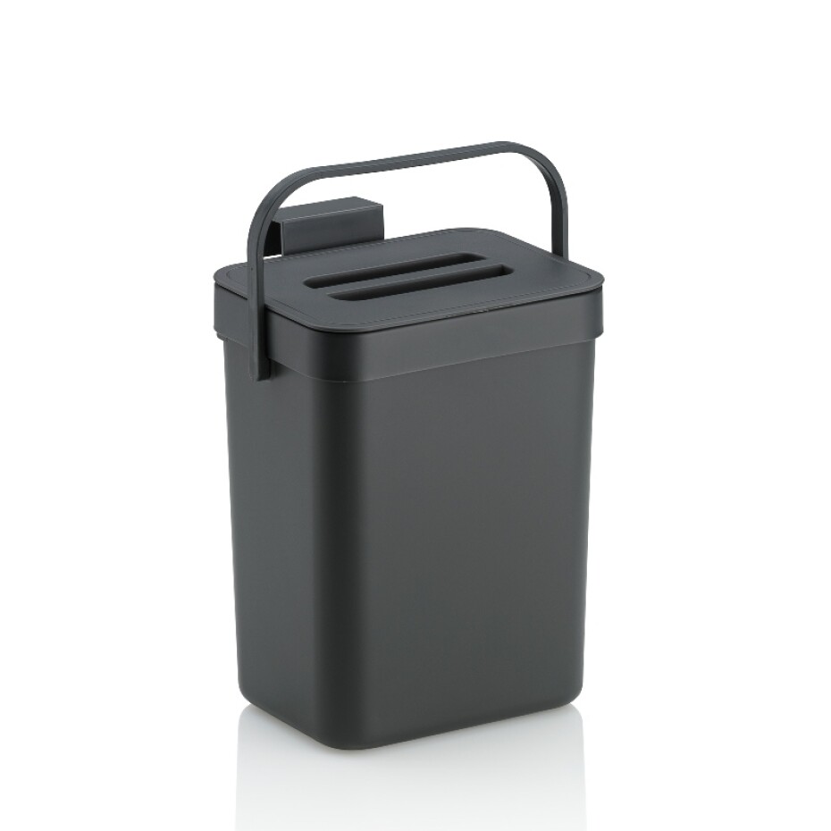 KELA Odpadkový koš na bio odpad Paulo plastový tmavě šedý 15,5x12,0x20,5cm 2,3l KL-12138 - main (0)