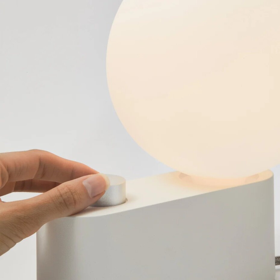 Noční stolní lampa ALUMINA 24 cm, křídová, hliník, Tala - main (6)