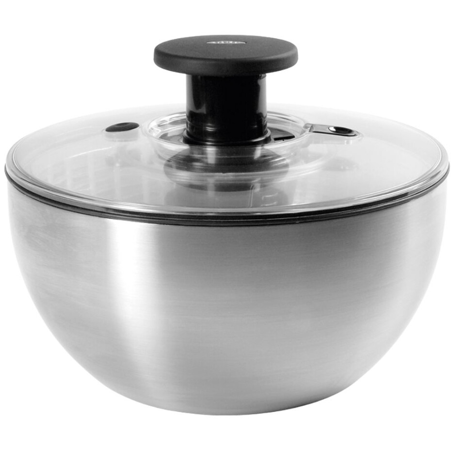 Odstředivka na salát STEEL 6,0 l, stříbrná, nerezová ocel, OXO - main (0)