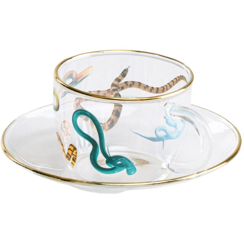 Šálek na espresso TOILETPAPER SNAKES 110 ml, s podšálkem, Seletti - main (2)