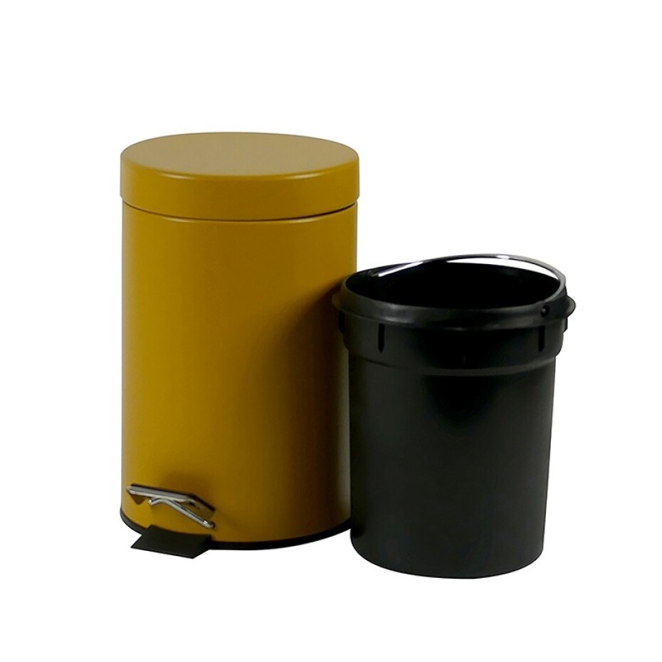 KELA Kosmetický koš MONACO kov žlutá 3l KL-24285 - main (8)