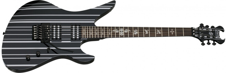 Schecter Synyster Standard - Black with Silver Pin Stripes - main (0)