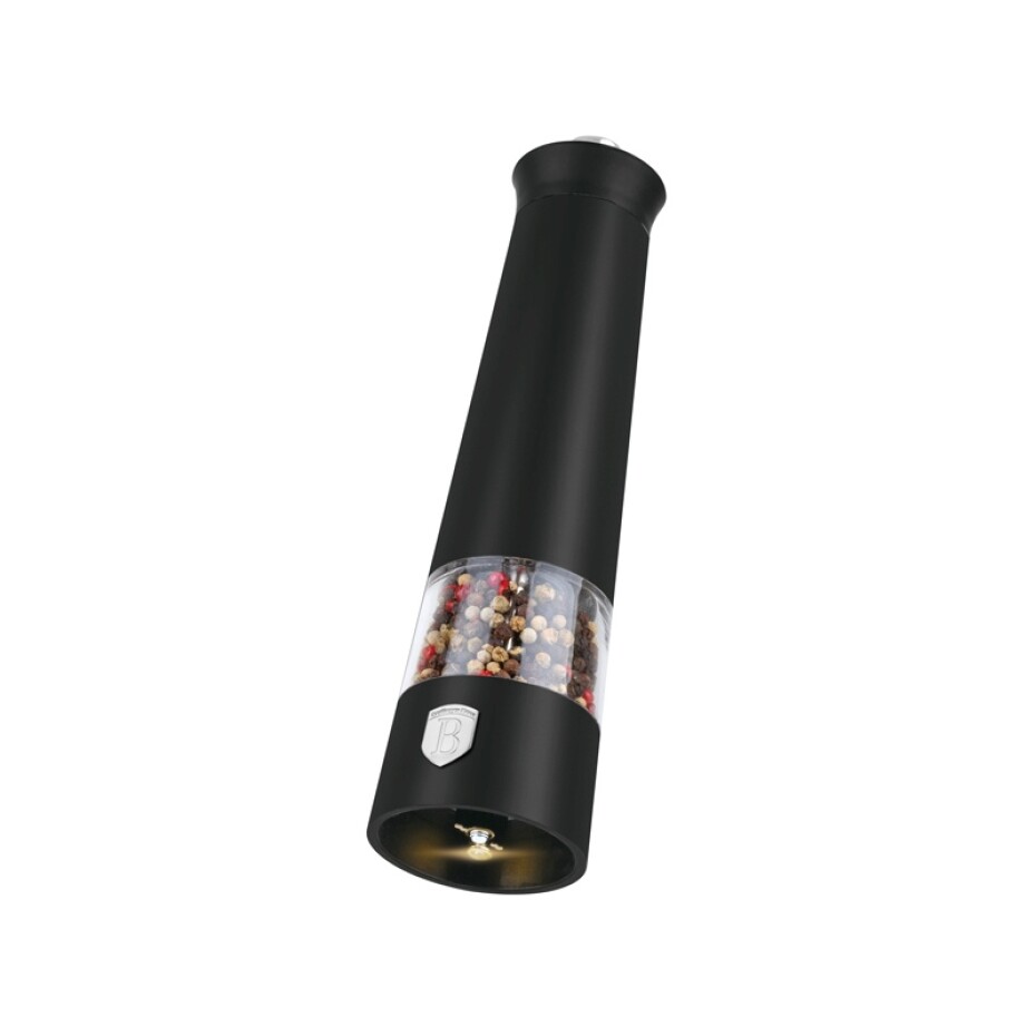 BERLINGERHAUS Mlýnek na pepř a sůl elektrický sada 2 ks Matte Black Collection BH-9543 - main (1)